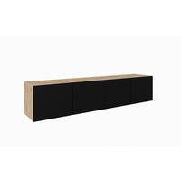 TV-SCHRANK KLER - Schwarz/Eiche Artisan, Holzwerkstoff (200/41/40cm) - Meblini