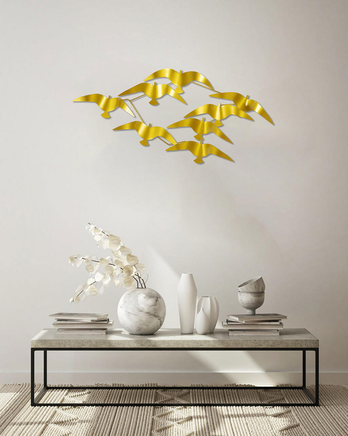 WANDDEKO Gold 121/53 cm - Goldfarben, Metall (3.1/53/6cm) - KUNSTLOFT
