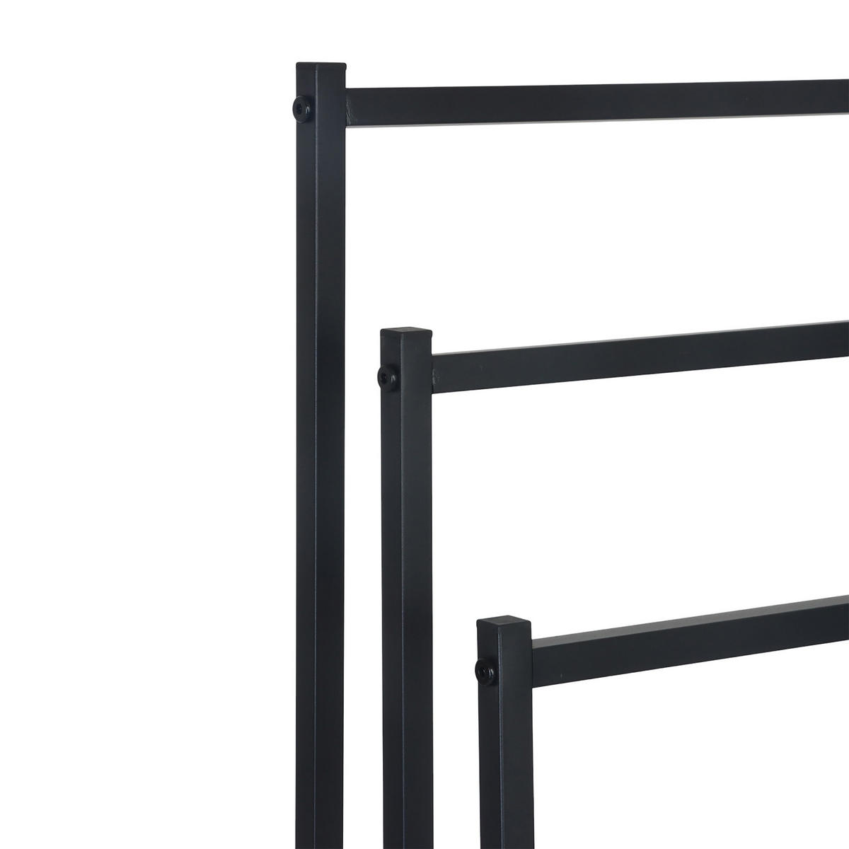 HANDTUCHHALTER - Schwarz, Metall (44/86/21cm) - Relaxdays