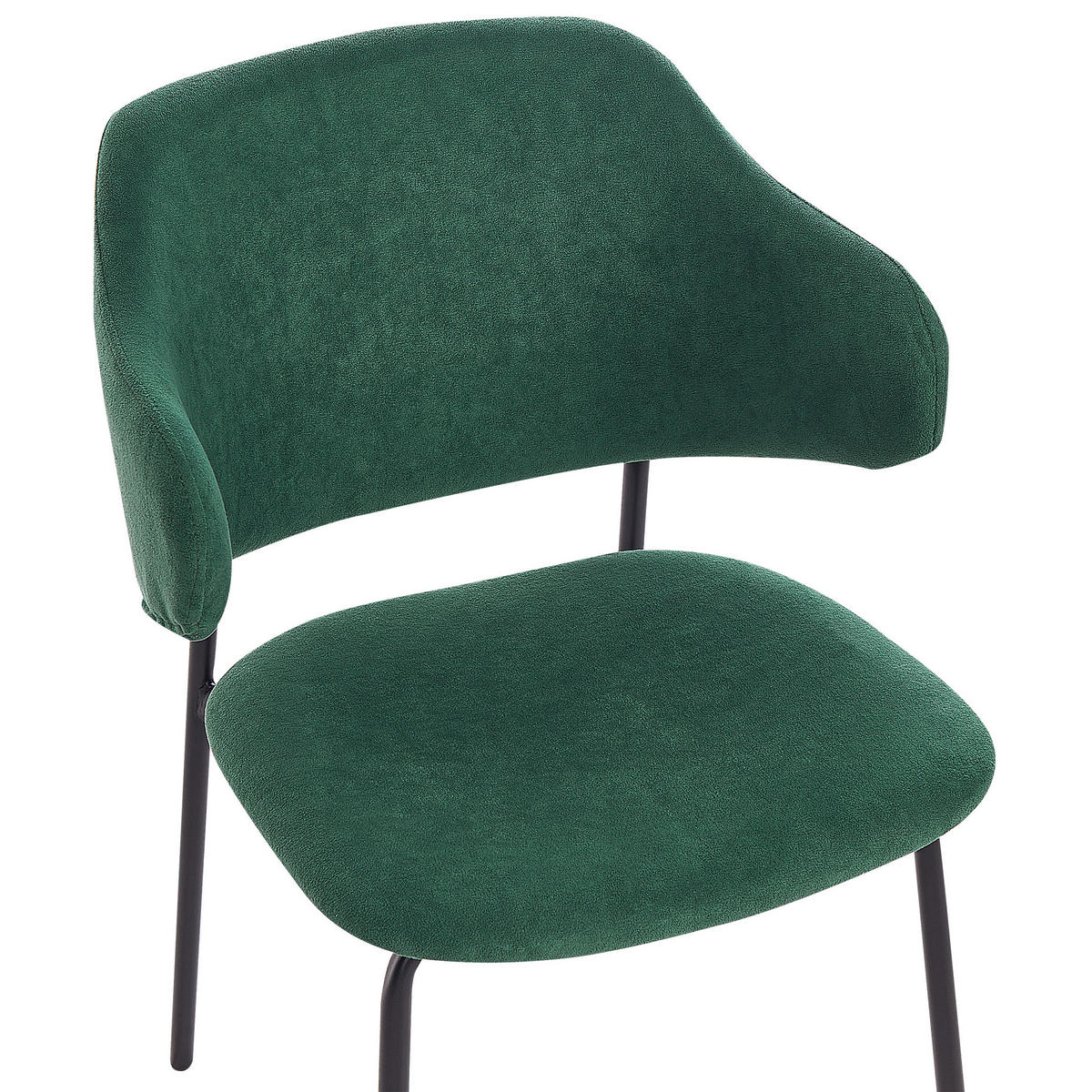 STUHL 2er-Set Polsterbezug Grün Kenai - Grün, Textil/Metall (46/82/58cm) - Beliani