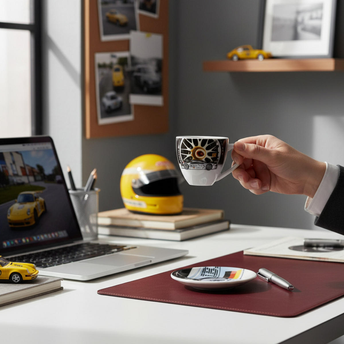 ESPRESSOTASSE GT1 Mehrfarbig Keramik mit Untertasse 2-teilig 0,09 L - Multicolor, Keramik (0.09L) - Porsche