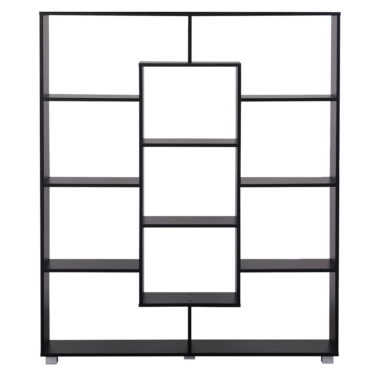BÜCHERSCHRANK Emily Schwarz - Schwarz, Holzwerkstoff (21/148.5/130cm) - Happy Garden