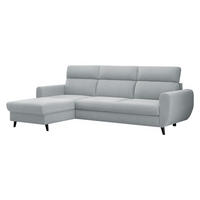ECKSOFA Torro Mini, Seite: Links - Hellgrau, Holz/Textil (258/168cm) - MIRJAN24