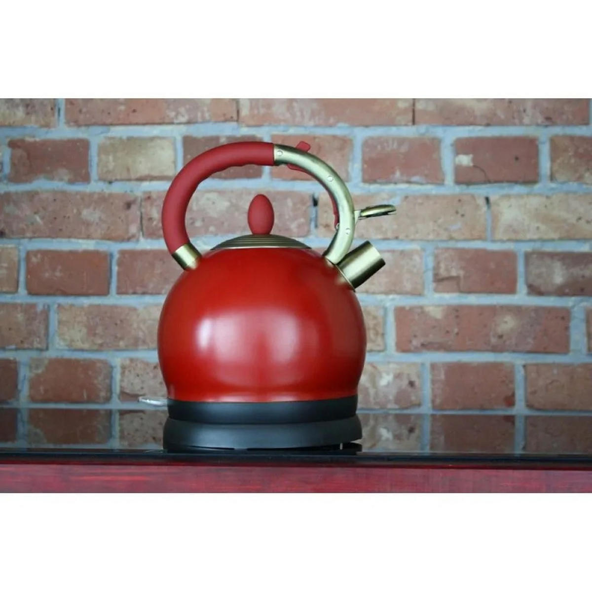 WASSERKOCHER WK 2000 RotEm, Bordeaux, Kontroll LED 2L - Bordeaux, Metall (22/23/27cm) - Kaiser Küchengeräte