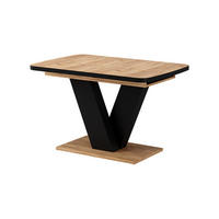 PRODUŽNI BLAGOVAONSKI STOL Fenaro Crna/Hrast 120 x 80 + Izvlačno - boje hrasta/crna, drvni materijal (80/120/77.4cm) - Vicco