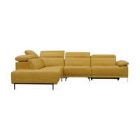ECKSOFA Linus Echtleder Senfgelb - Gelb, Leder/Metall (220/262cm)