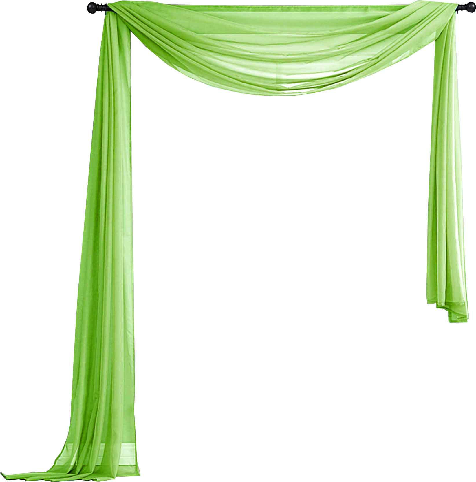 QUERBEHANG 1ER SET HxB 140x600 Apfelgrün - Hellgrün, Textil (140/600cm) - Gardinenbox