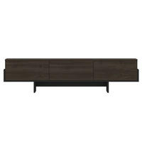 TV-MÖBEL mit 3 abklappbaren Türen gestreift 30/180/44,6 cm - Braun, Holzwerkstoff (30/44.6/180cm) - Calicosy