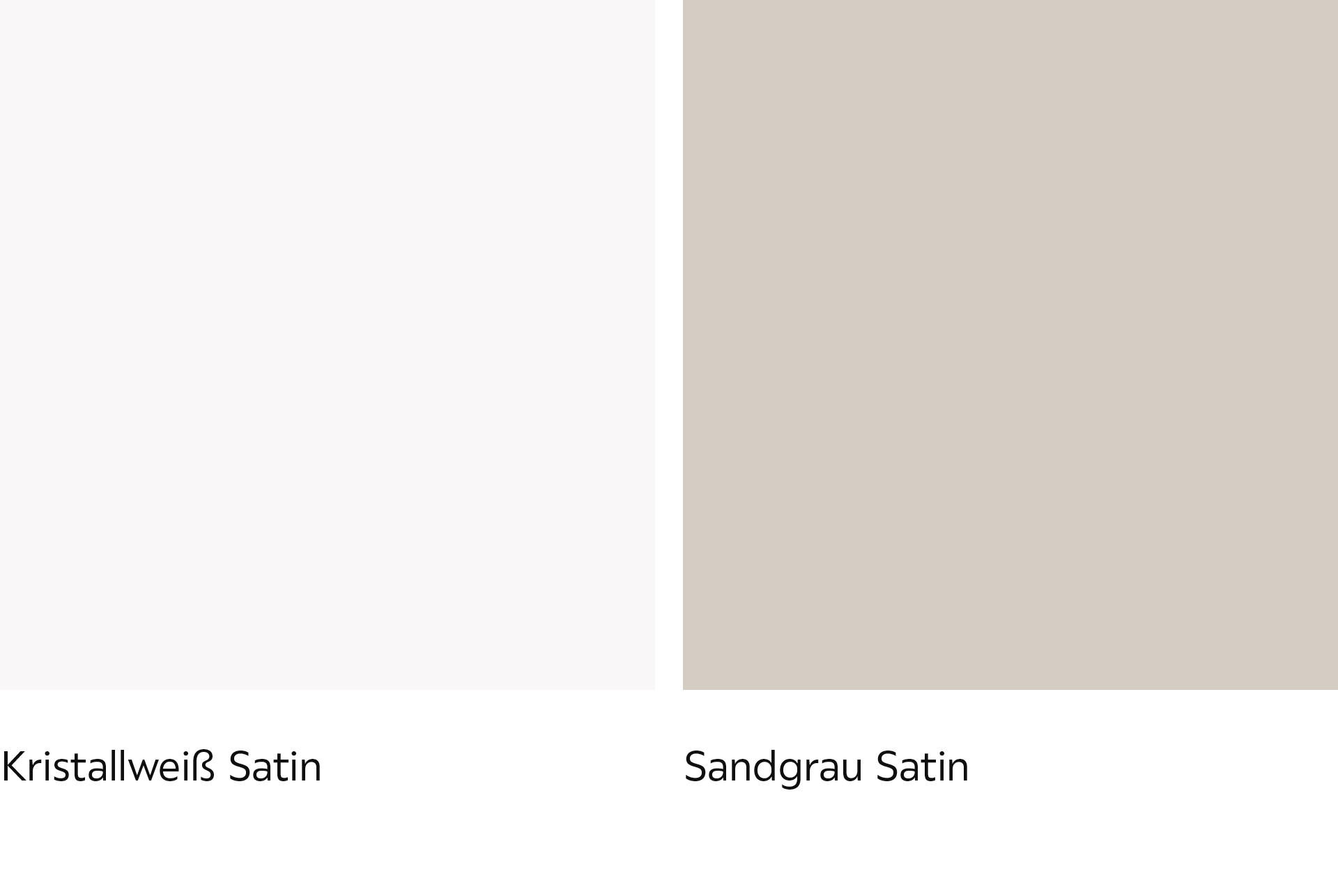Kristallweiß und Sandgraue Fronten