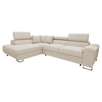 ECKSOFA Cotere Cord, Seite: Links - Naturfarben, Holz/Textil (270/202cm) - MIRJAN24