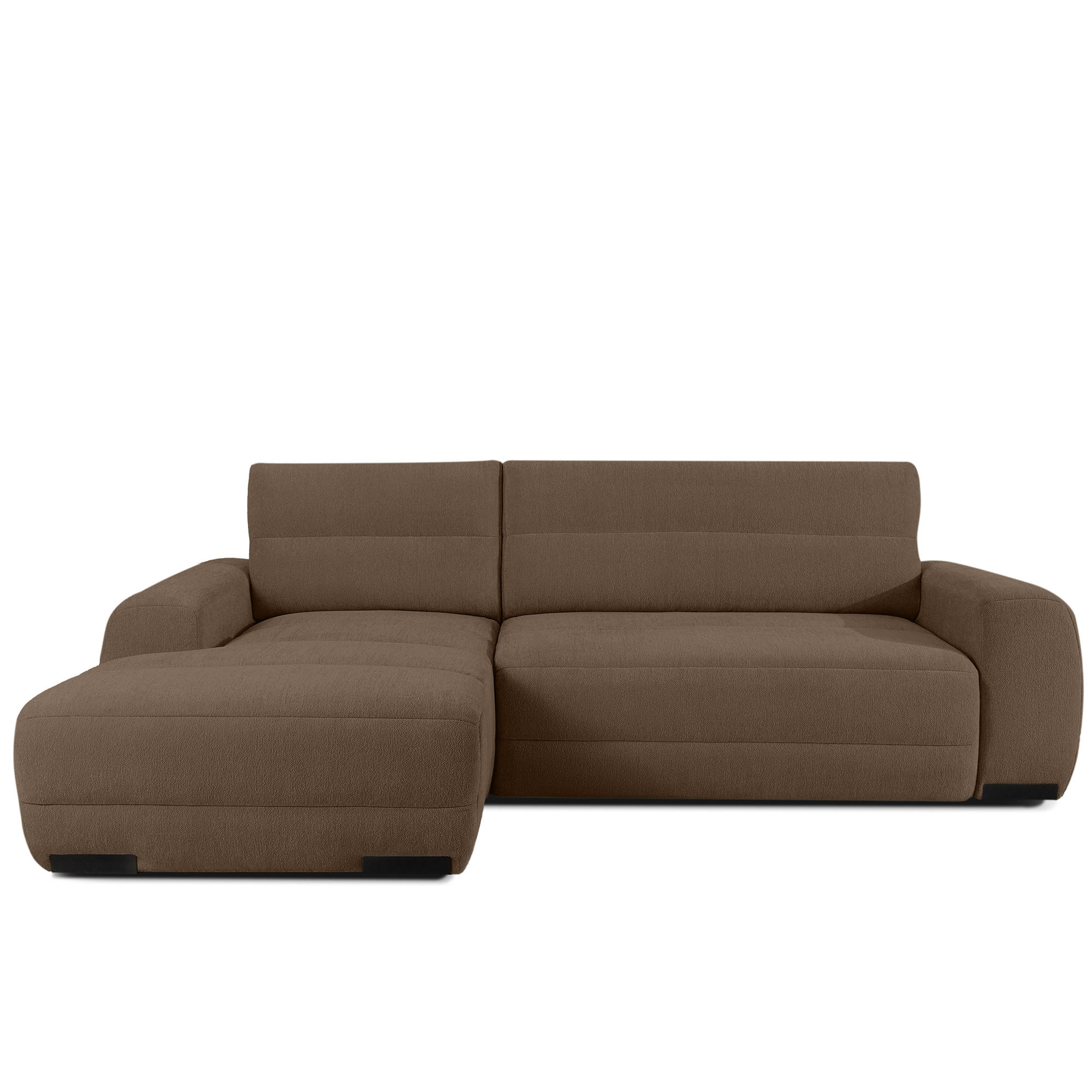 ECKSOFA LINKS BLUME, Braun - Braun, Holz/Holzwerkstoff (271/164cm) - KONSIMO®