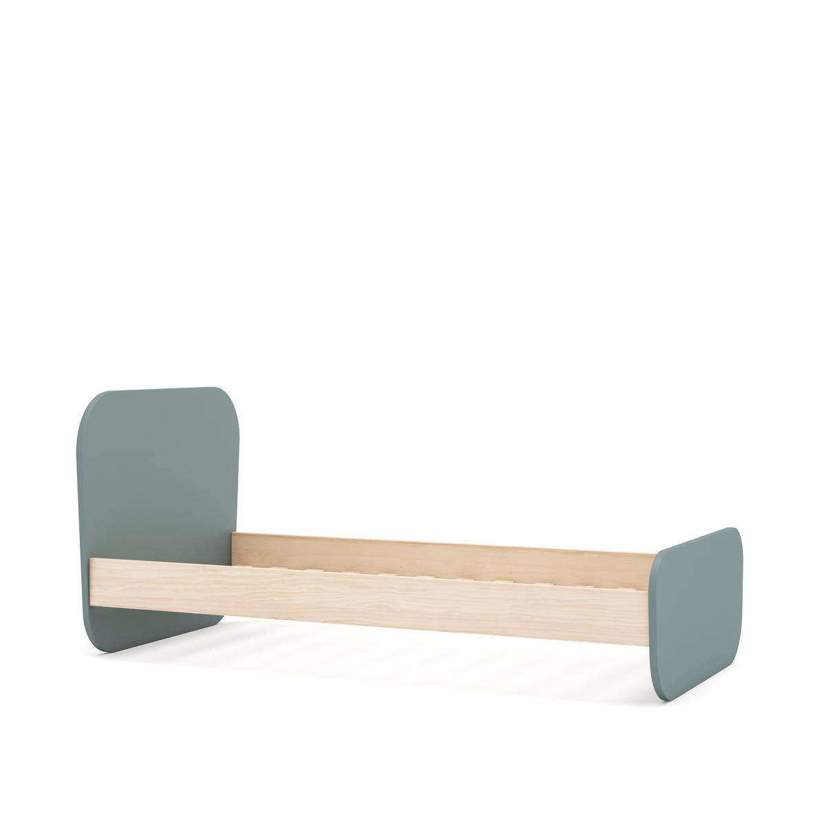 BETT Esteban Grün 195.4/106.5/90 cm - Grün, Holz (190/90cm) - Calicosy