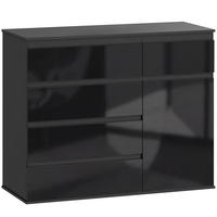 SIDEBOARD Schwarz 100/40/80 cm - Schwarz Hochglanz, Holzwerkstoff (40/80/100cm) - HOMCOM