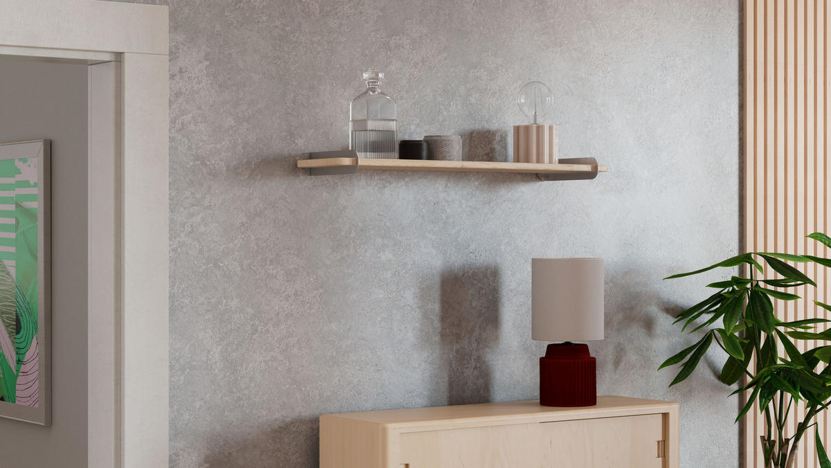 REGALTRÄGER als 2er Set Gina, Stahl in verschiedenen Trendfarben - Grau, Metall (5/6/22cm) - Alberts