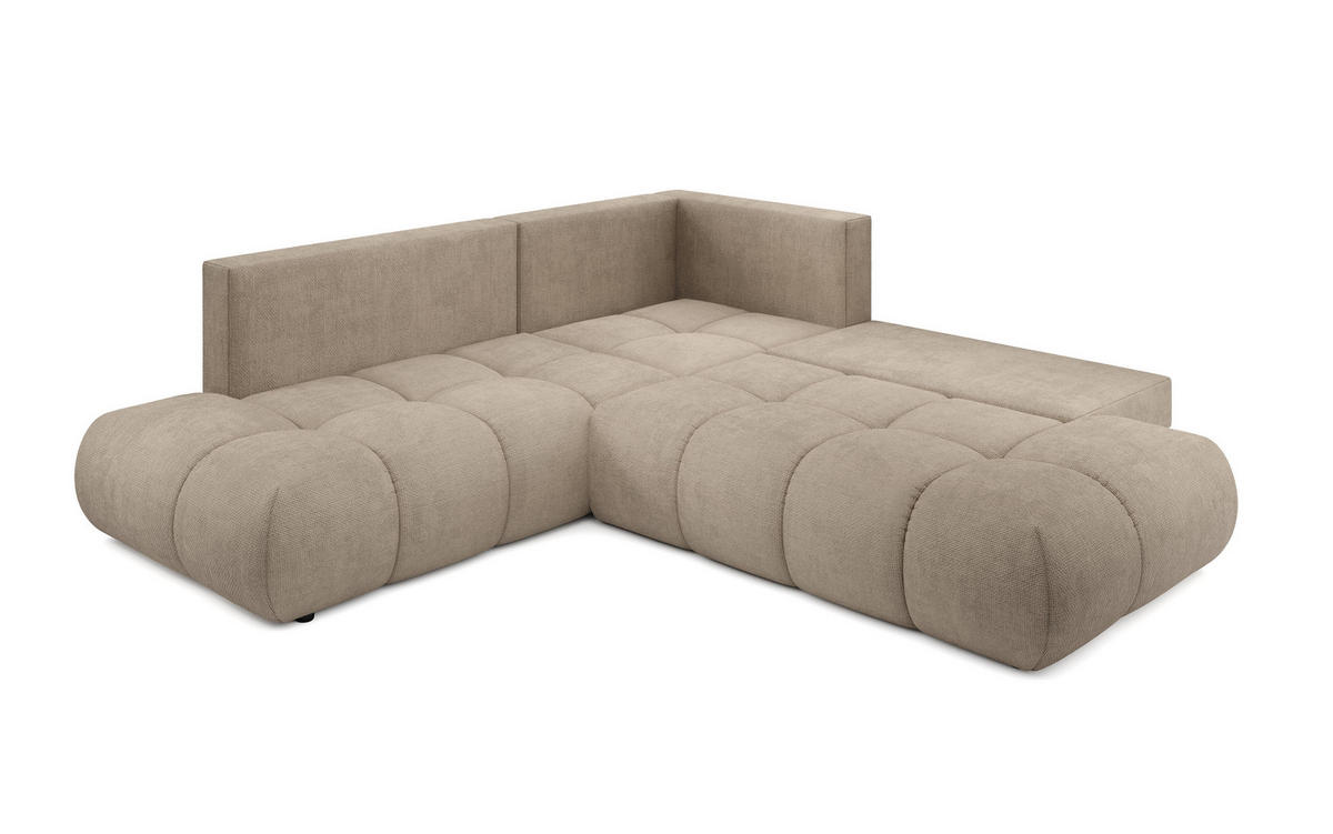 ECKSOFA DUCA II L-S Grau Chenille mit Schlaffunktion - Grau, Holz (266.5/266.5cm) - MASSENO