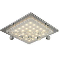 LED DECKENLEUCHTE SCALA Silber Metall - Silberfarben, Glas (40/40/14.5cm) - Esto