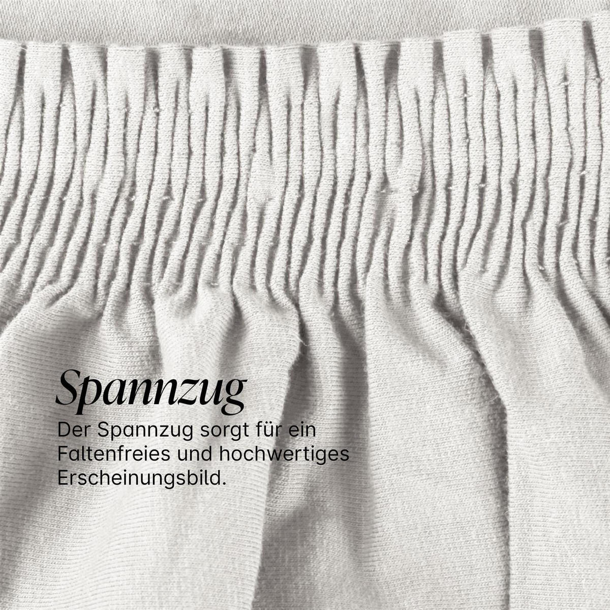 STUHLHUSSE kurz - Baumwolle Silber - 1er Pack - Silberfarben, Textil (42/65cm) - Bestlivings