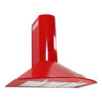 DUNSTABZUGSHAUBE GCH C 046 RD 9 N 90 cm Rot - Rot, Metall (90/117/50cm) - Gurari