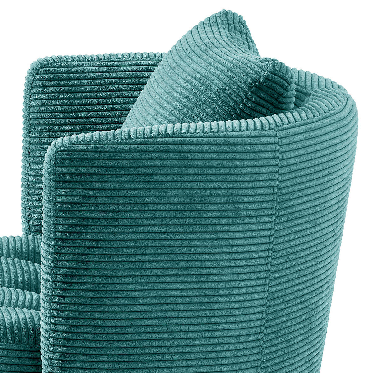 SESSEL - Petrol/Schwarz, Textil/Metall (65/65/40cm) - home24