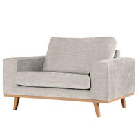 SESSEL - Buchefarben/Grau, Textil (122/81/88cm) - home24