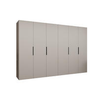DREHTÜRENSCHRANK 202/300/52 6-türig - Kaschmir/Schwarz, Holz (300/202/52cm) - MÖBEL KRYSPOL