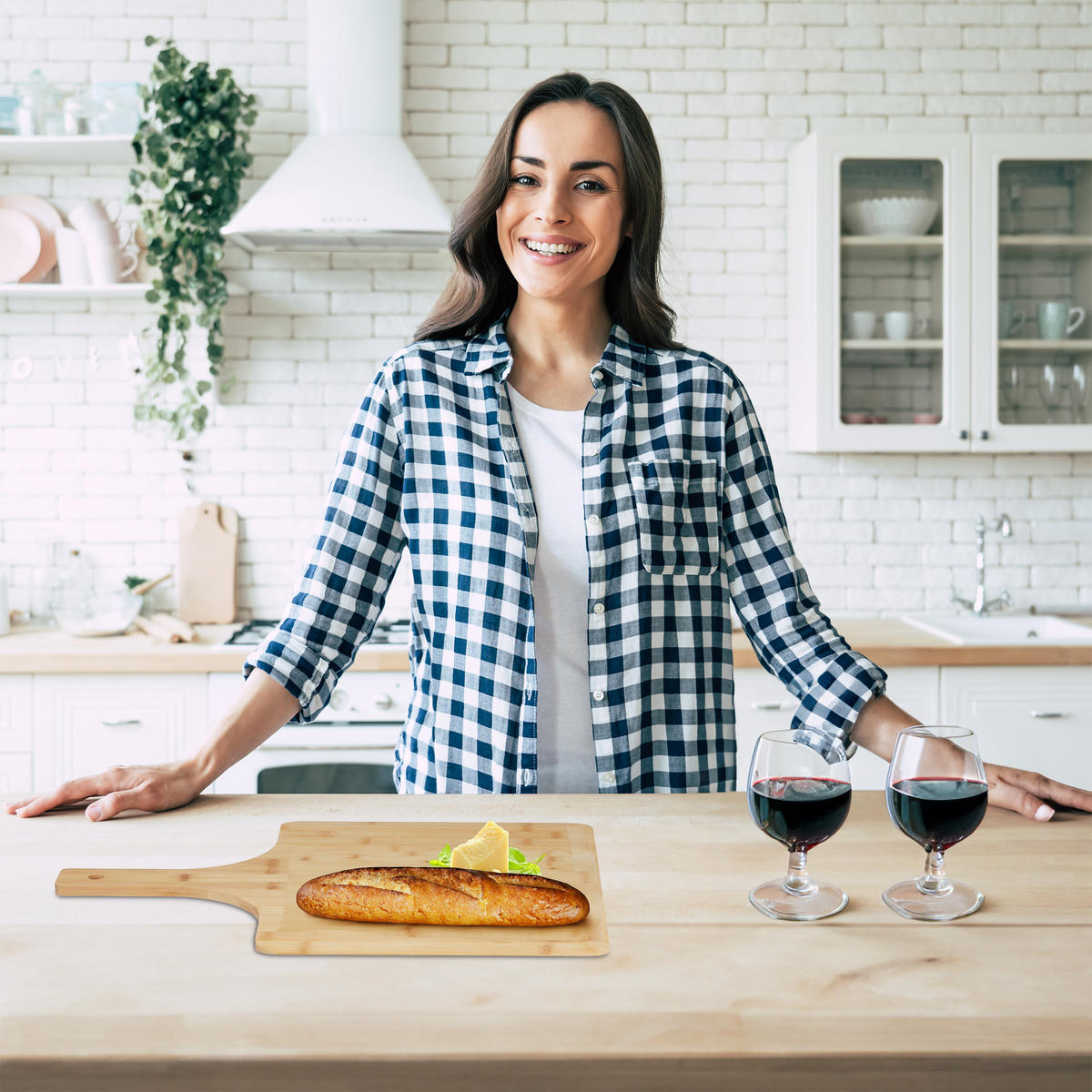 PIZZASCHIEBER - Hellbraun, Holz (50/1/38cm) - Relaxdays