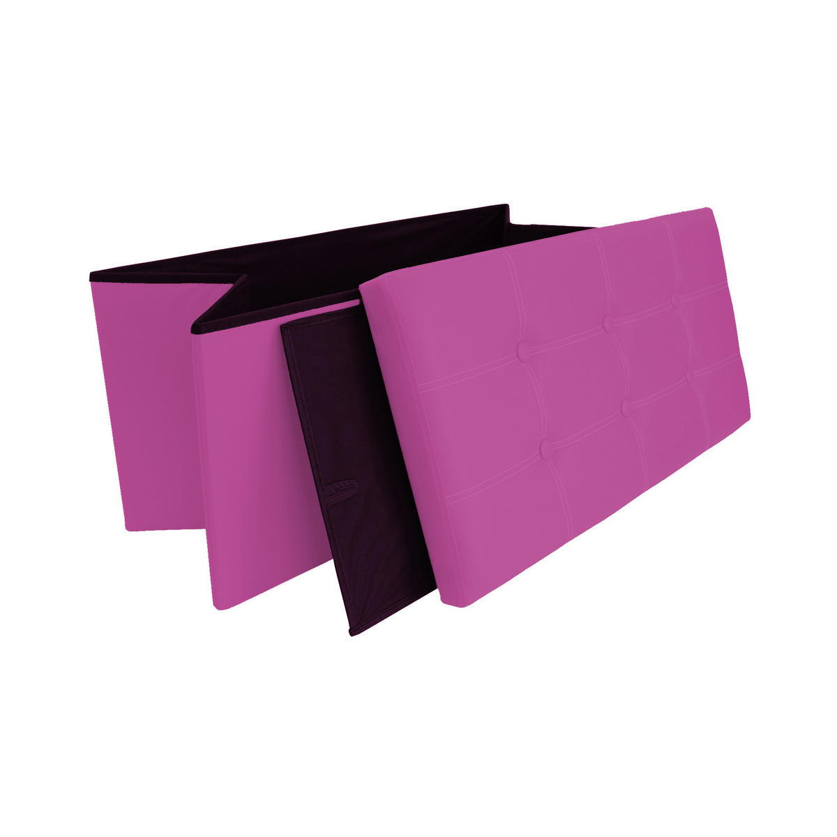 FUSSHOCKER Lila 38/76/38 cm - Lila, Textil (38/38/76cm) - Mobili Rebecca