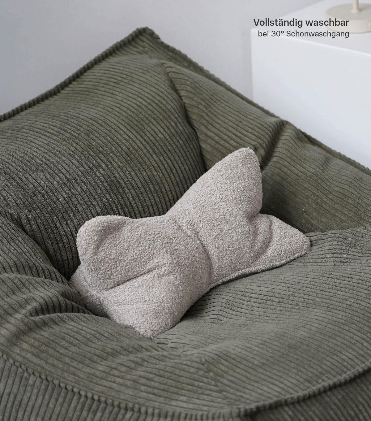 NACKENKISSEN Der Leseknochen - Beige, Textil (42/22cm) - Mokebo