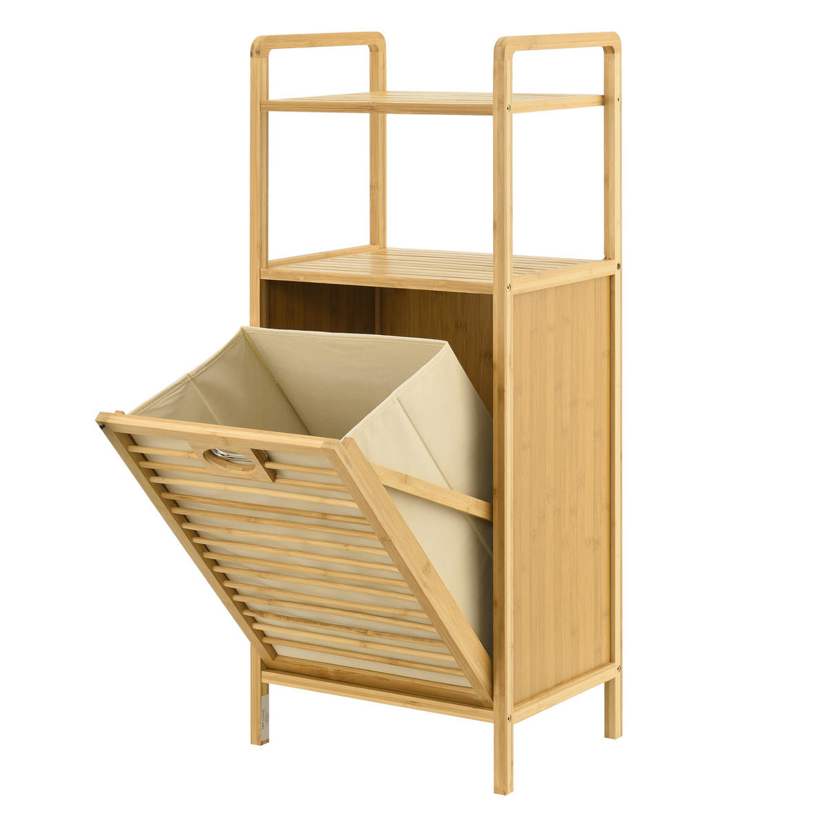 WÄSCHEREGAL Rendalen - Naturfarben, Holz (40/95/30cm) - [en.casa]