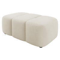 POLSTERHOCKER Furyn - Creme/Schwarz, Holzwerkstoff/Kunststoff (93/38/62cm) - MIRJAN24