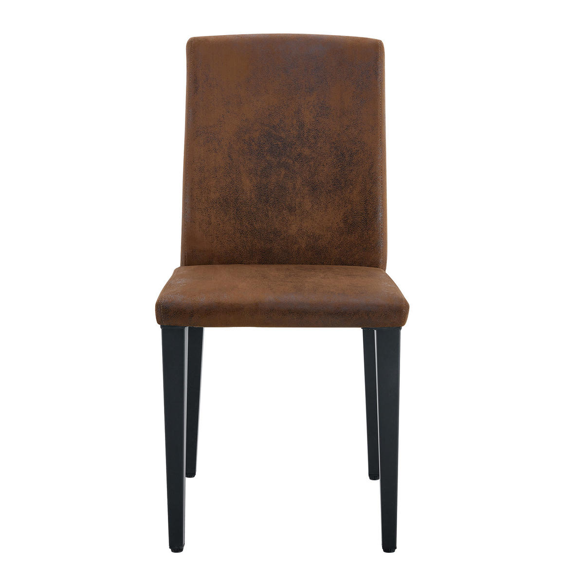 STUHL-SET DE-36601 2 Stück mit Webstoff und Metallbeinen Braun - Braun, Metall (47/90/41cm) - ComfortXL