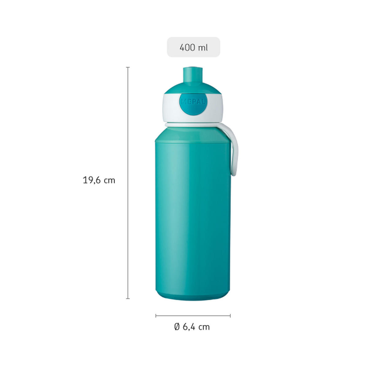 POP-UP TRINKFLASCHE + FLIP-UP ERSATZDECKEL Campus pink 400 ml - Pink, Kunststoff (0.4L) - Mepal