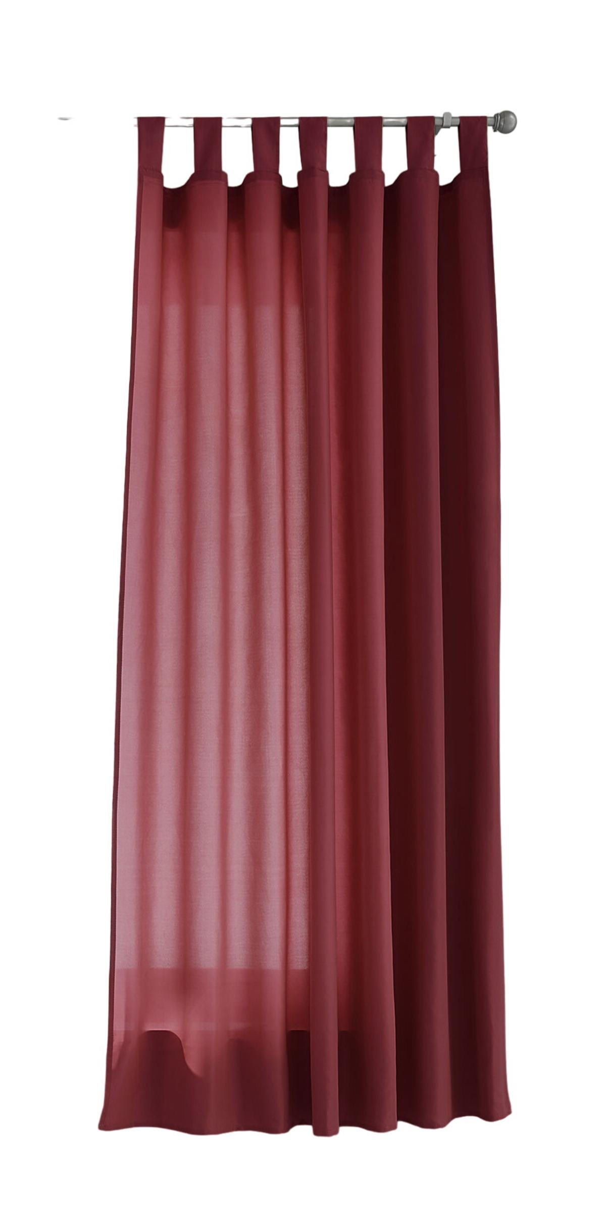 VORHANG POTSDAM HxB 175x140 cm Bordeaux - Bordeaux, Textil (140/175cm) - Gardinenbox