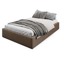 POLSTERBETT 120x200cm Bett mit Stauraum Lattenrost Braun - Braun, Holz/Holzwerkstoff (120/200cm) - Muralo