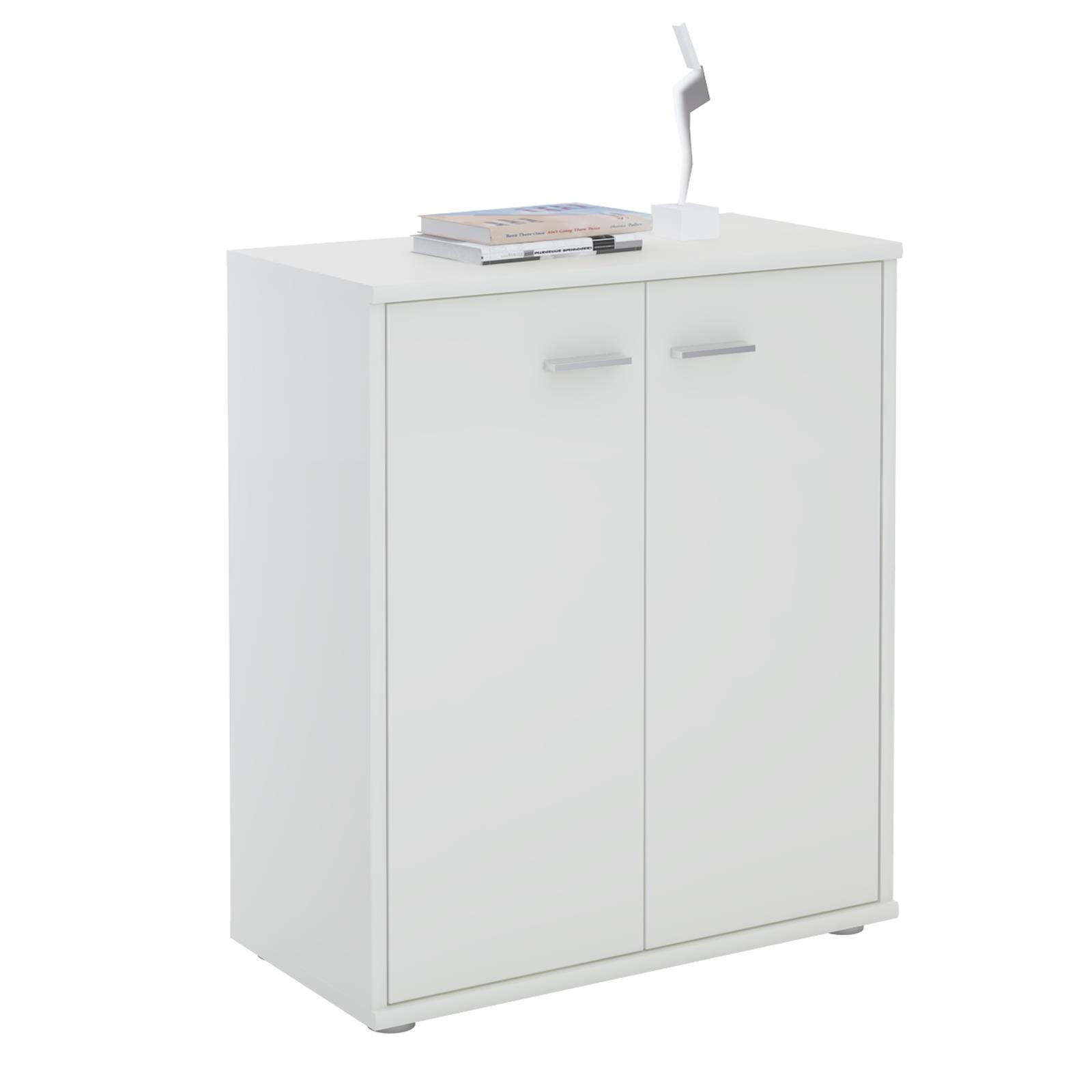 CARO-Möbel Kommode Weiß 60x70x30 cm