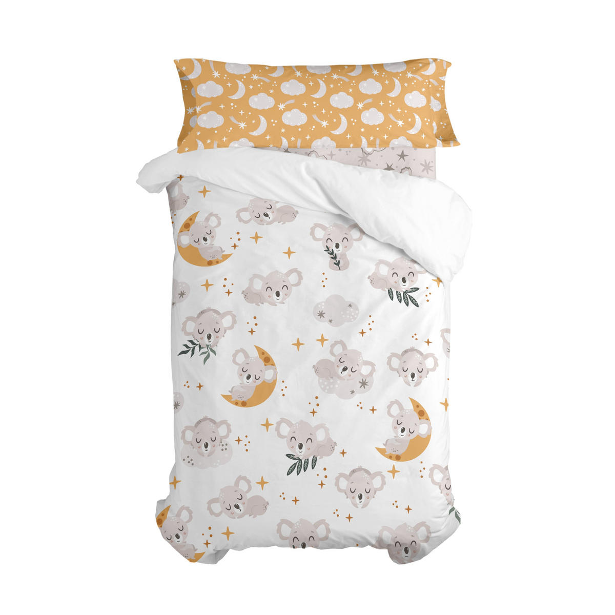 BETTBEZUG 2er-Set teiliges baby koala 155x220 cm (komfortgrösse) mehrfarbig - Multicolor, Textil (155/220cm) - Happy Friday