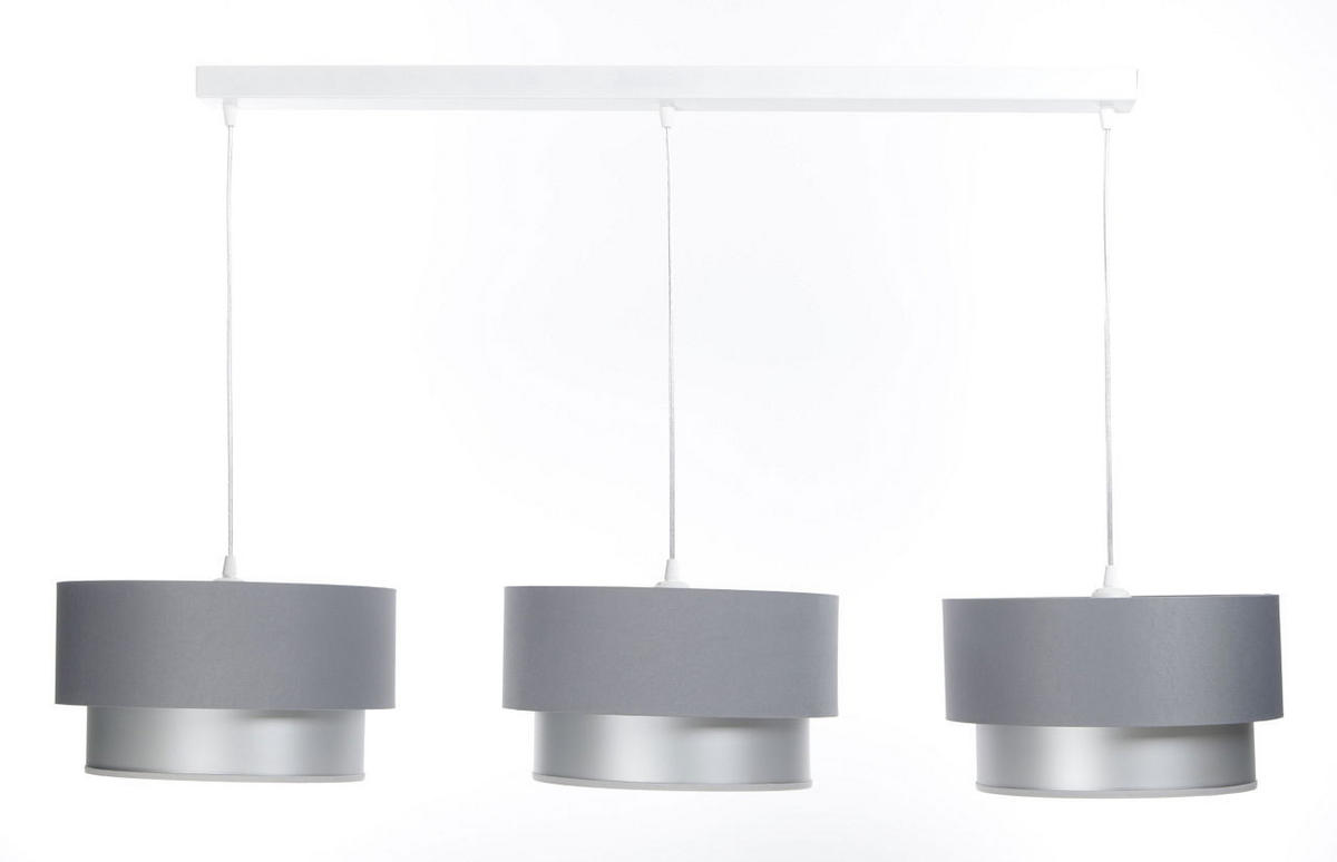 HÄNGELEUCHTE Grau 30/88 cm - Silberfarben, Kunststoff (30/2.6/88cm) - ONZENO