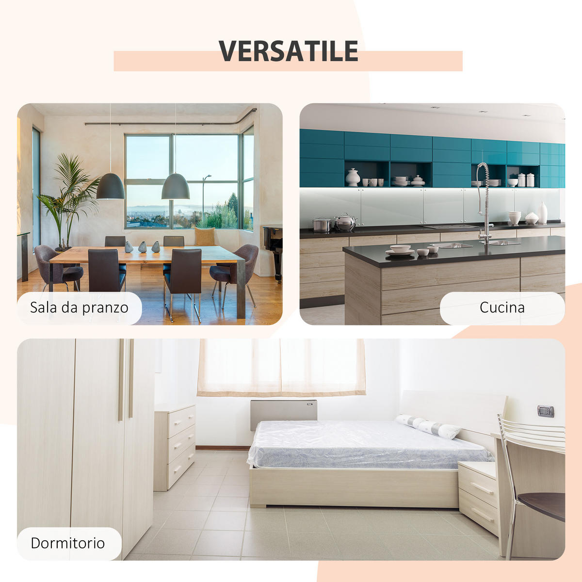 ESSTISCH Eiche, weiß 1 Stück - Beige, Metall (169/60/75cm) - GiPP