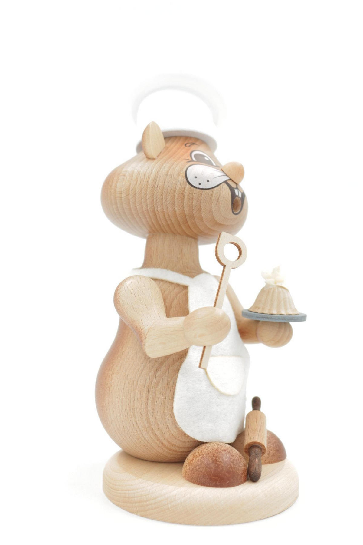 RAUCHFIGUR Hamster Bäcker 18 cm - Multicolor, Holz (12/18/0.1cm)