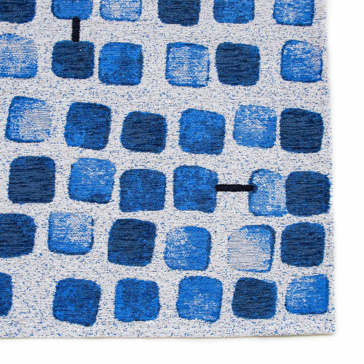 TEPPICH Flachgewebe SHADY STONES Blau 240 x 340 cm - Blau, Textil (240/340cm) - Novatrend