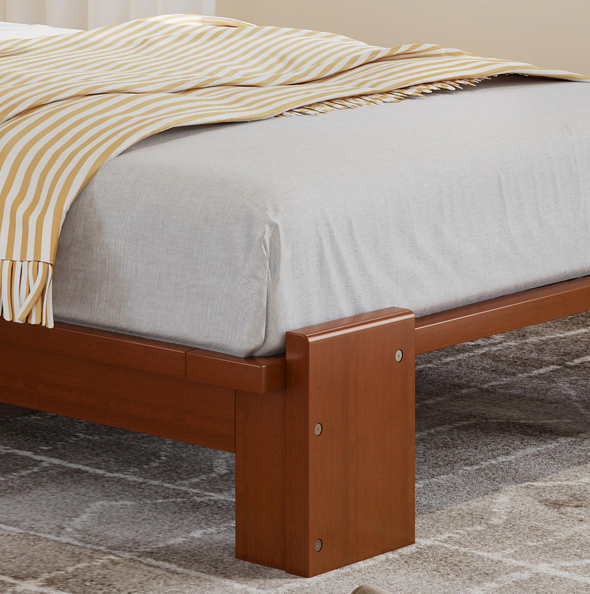POLSTERBETT 90/200 cm mit gepolstertem Kopfteil in Dunkelbraun - Braun, Textil (90/200cm) - BEAOK