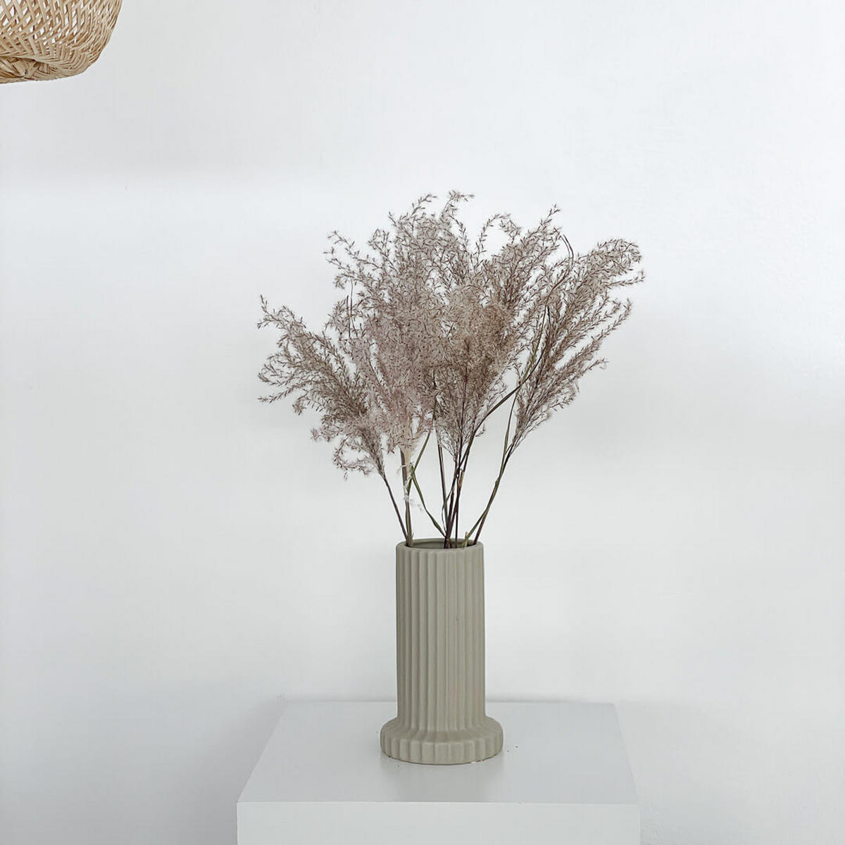REED Gras: Boho-Chic - ein Hauch von Natürlichkeit für deine Vase - 1 Bund / weiß / 60 cm - Weiß, Naturmaterialien (60cm) - Lykke & You