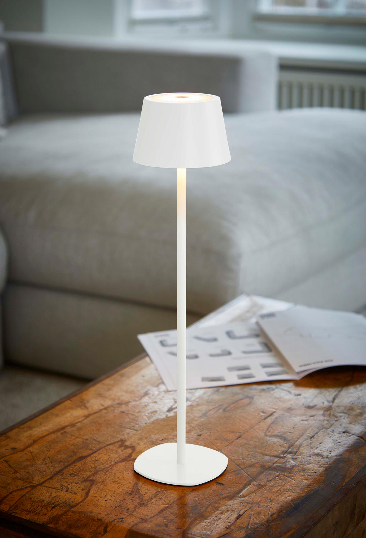 LED Tischlampe 3 in 1 Weiß max. 45cm hoch - Weiß, Metall (11/11/45cm) - Northpoint