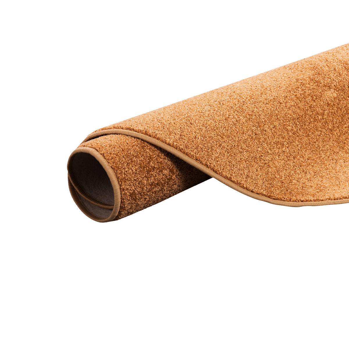 HOCHFLOR VELOURS TEPPICH LUNA RUND - Terra cotta, Textil (200/200cm) - Snapstyle