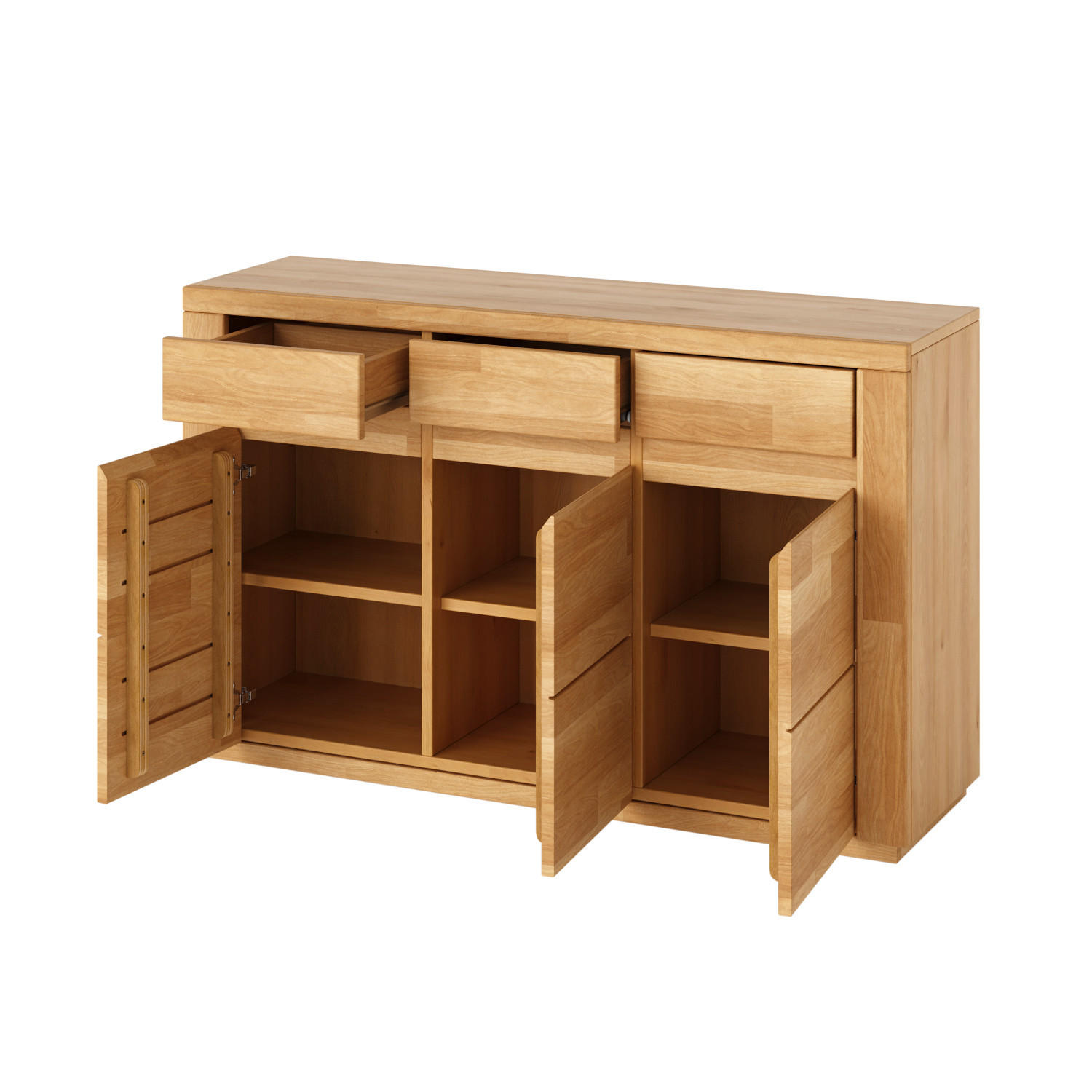 KOMMODE Viborg - Buchefarben, Holz (35/80/127cm) - kiki design