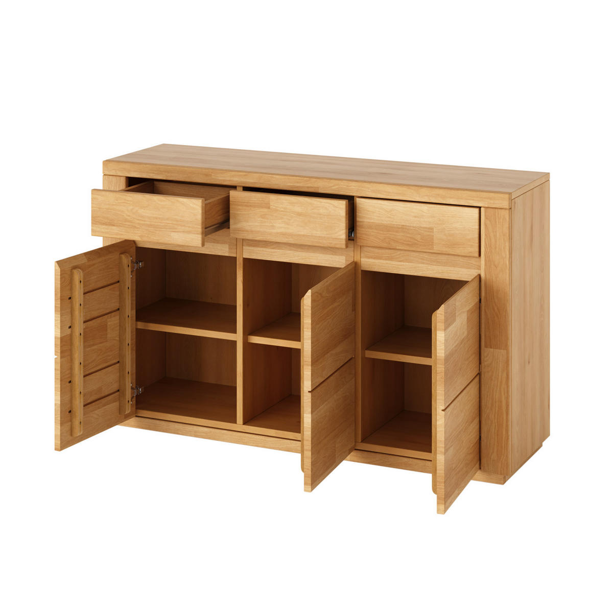 KOMMODE Viborg - Buchefarben, Holz (35/80/127cm) - kiki design