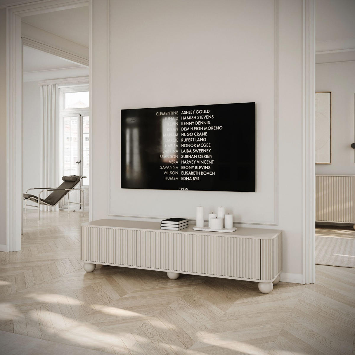 TV-LOWBOARD Arvello Greige 163/42/38 cm - Taupe, Holz/Holzwerkstoff (163.2/49.2/38cm) - Selsey