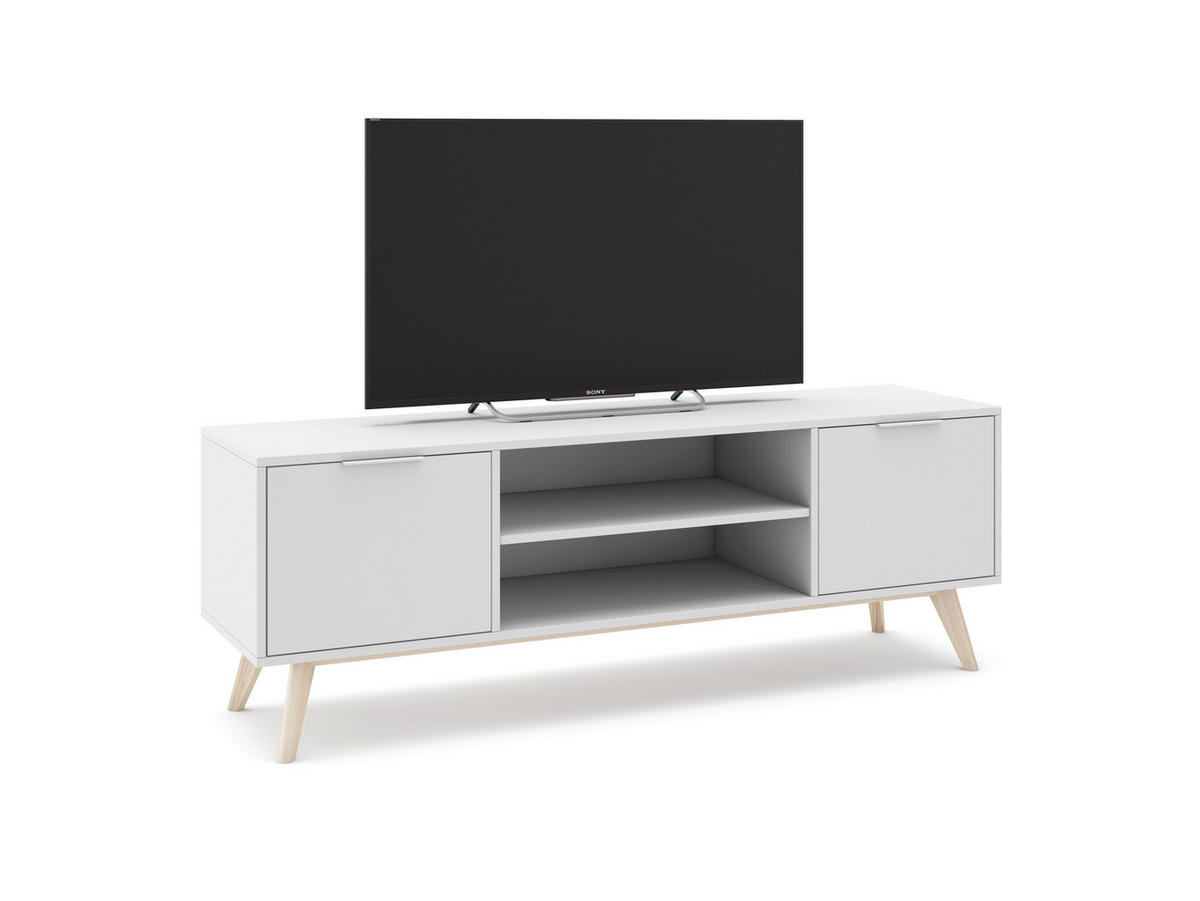 TV-STÄNDER Campus Weiß 140/40/53 cm - Weiß, Holz (40/53/140cm) - Calicosy