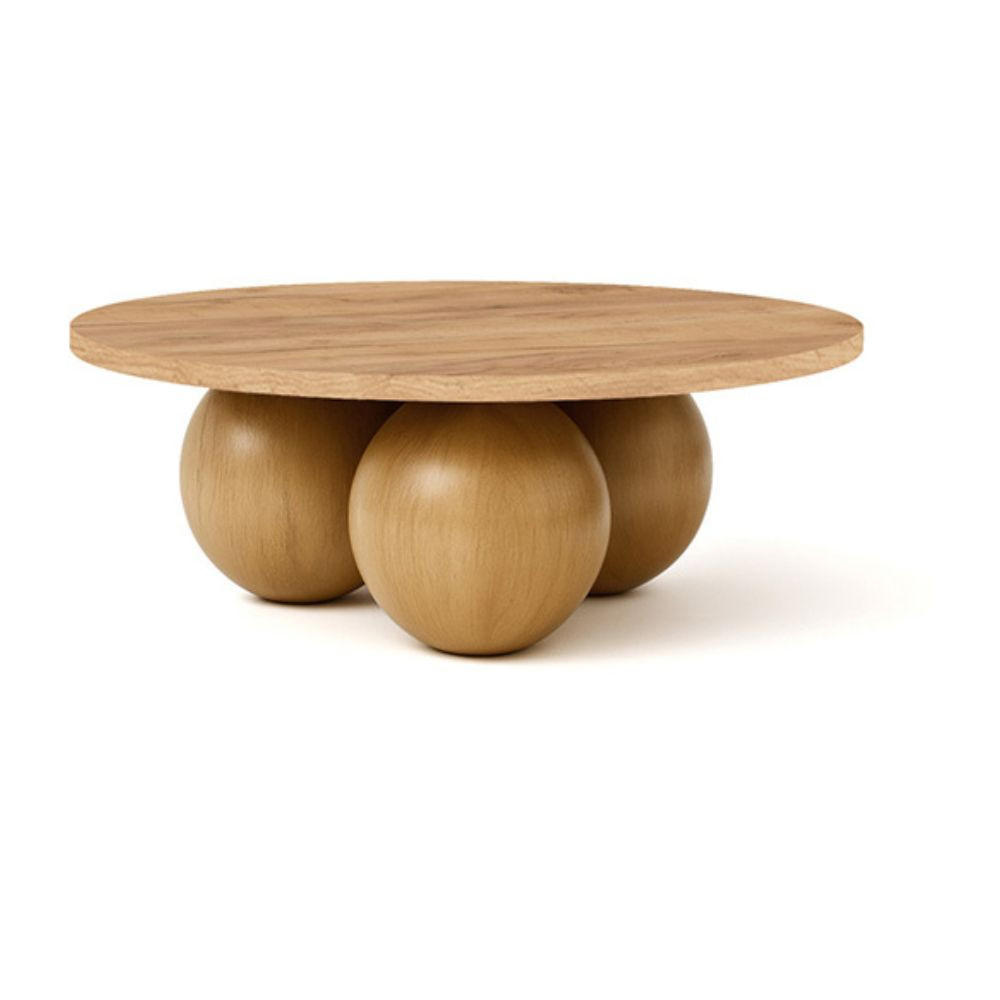 COUCHTISCH BELLY runder 60 cm im modernen Stil (Eiche Craft Golden/Craft Golden) - Eichefarben, Holz (60/60/27cm) - Dekori_Interiors