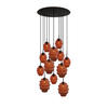 GALERIELEUCHTE Echos 12-flammig Braun Ø 18/25cm - Schwarz/Braun, Glas (18/18/20cm) - s.luce
